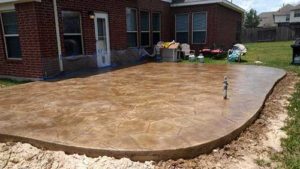 concrete patio in california